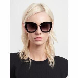 New! Isabel Marant IM0083/G/S 02M29O Black and Gold Sunglasses, Authentic